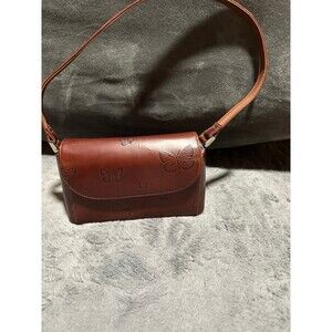 Leather butterfly bag